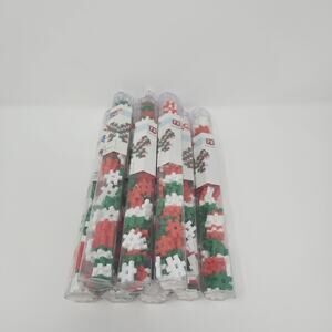 Hashtag Building Blocks Christmas Colors Red White Green Set of 8